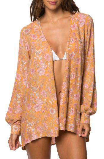 Women's O'neill Esperanza Print Kimono - Orange