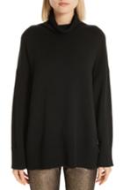 Women's Lafayette 148 New York Cashmere Funnel Neck Pullover - Black