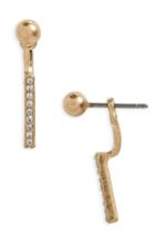 Women's Canvas Pave Front/back Earrings