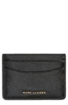 Women's Marc Jacobs Color Block Saffiano Leather Card Case - Black