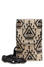 Tory Burch Beaded Phone Crossbody Bag - White