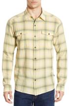 Men's Patagonia 'steersman' Slim Fit Windowpane Organic Cotton Sport Shirt, Size - Green