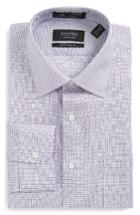 Men's Nordstrom Men's Shop Smartcare(tm) Traditional Fit Check Dress Shirt 35 - Purple