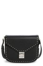 Mcm Patricia Studded Outline Leather Shoulder Bag - Black