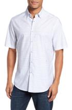 Men's Vilebrequin Slim Fit Stripe Sport Shirt, Size - White