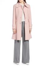 Women's Halogen Boiled Wool Blend Fit & Flare Coat - Pink