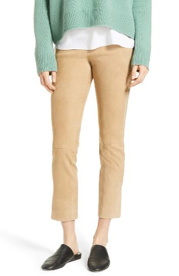 Women's Vince Suede Crop Pants - Beige