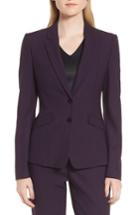 Petite Women's Boss Jonalua Stretch Wool Suit Jacket P - Purple