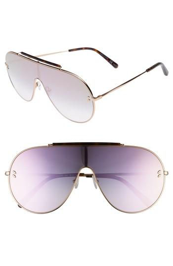 Women's Stella Mccartney 65mm Shield Sunglasses - Gold