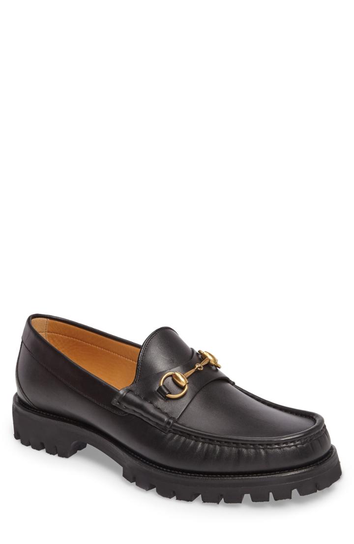Men's Gucci Alfons Lug Bit Loafer Us / 13uk - Black