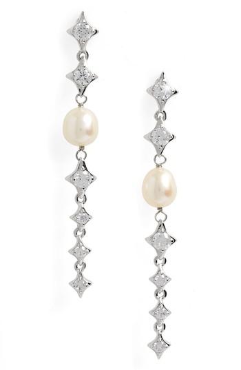Women's Nadri Pearl Fringe Drop Earrings