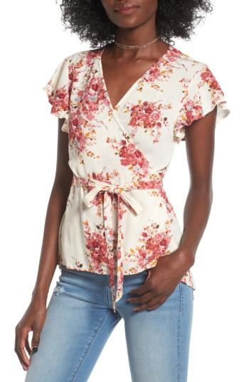 Women's O'neill Sarah Print Wrap Top - White