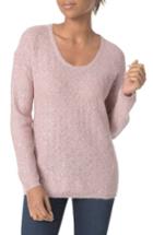 Women's Nydj Sequin Scoop Neck Sweater - Pink
