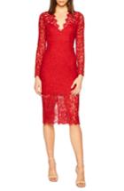 Women's Bardot Midnights Lace Dress - Red