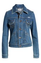 Women's Wrangler Pleated Denim Jacket - Blue
