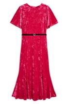 Women's Topshop Velvet Midi Dress Us (fits Like 0) - Pink