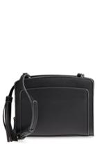 Sole Society Smooth Faux Leather Crossbody Bag - Black