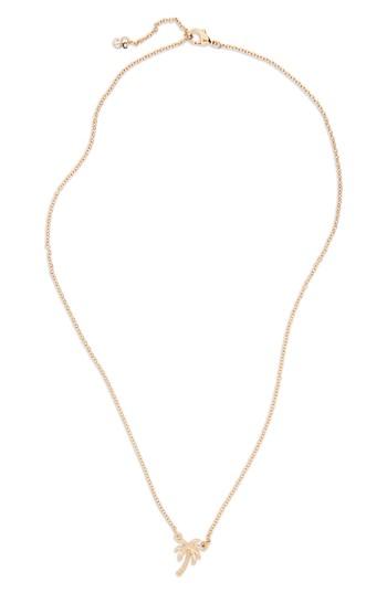 Women's Kitsch Palm Tree Dainty Pendant Necklace
