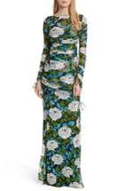 Women's Diane Von Furstenberg Fitted Mesh Maxi Dress - Green