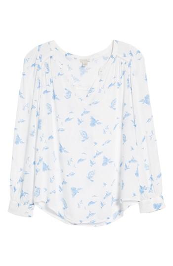 Women's Hinge Print Popover Blouse - Ivory