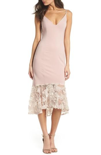 Women's Maria Bianca Nero Milly Lace Flounce Slipdress - Pink