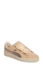 Women's Puma Basket Heart Sneaker M - Brown