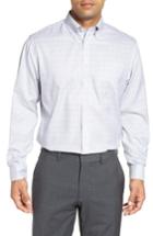 Men's Nordstrom Men's Shop Smartcare(tm) Classic Fit Plaid Dress Shirt .5 34/35 - Grey