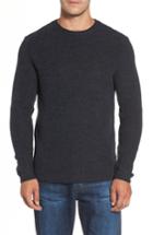 Men's Rodd & Gunn Whalers Bay Ribbed Merino Wool Sweater, Size - Blue