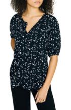 Women's Sanctuary Grace Tie Neck Blouse - Black