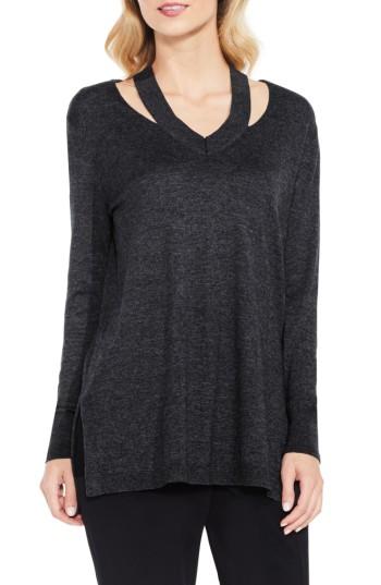 Women's Vince Camuto Cutout Neck Sweater - Grey