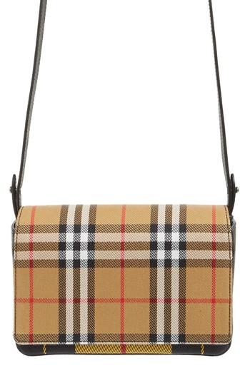 Burberry Hampshire Tartan Mix Crossbody Bag - Beige