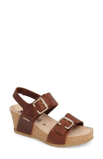 Women's Mephisto Lissandra Platform Wedge Sandal M - Brown