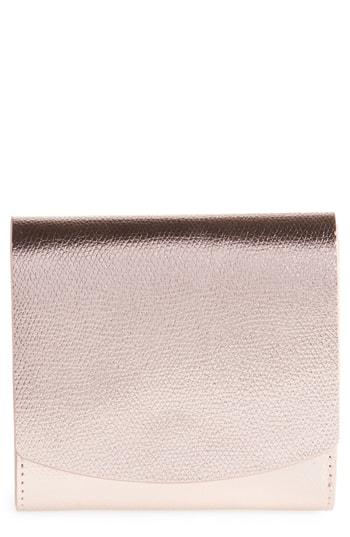 Women's Nordstrom Olivia Seasonal Trifold Wallet - Metallic