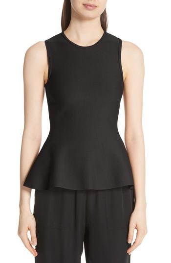 Women's Theory Lustrate Classic Peplum Top, Size - Black