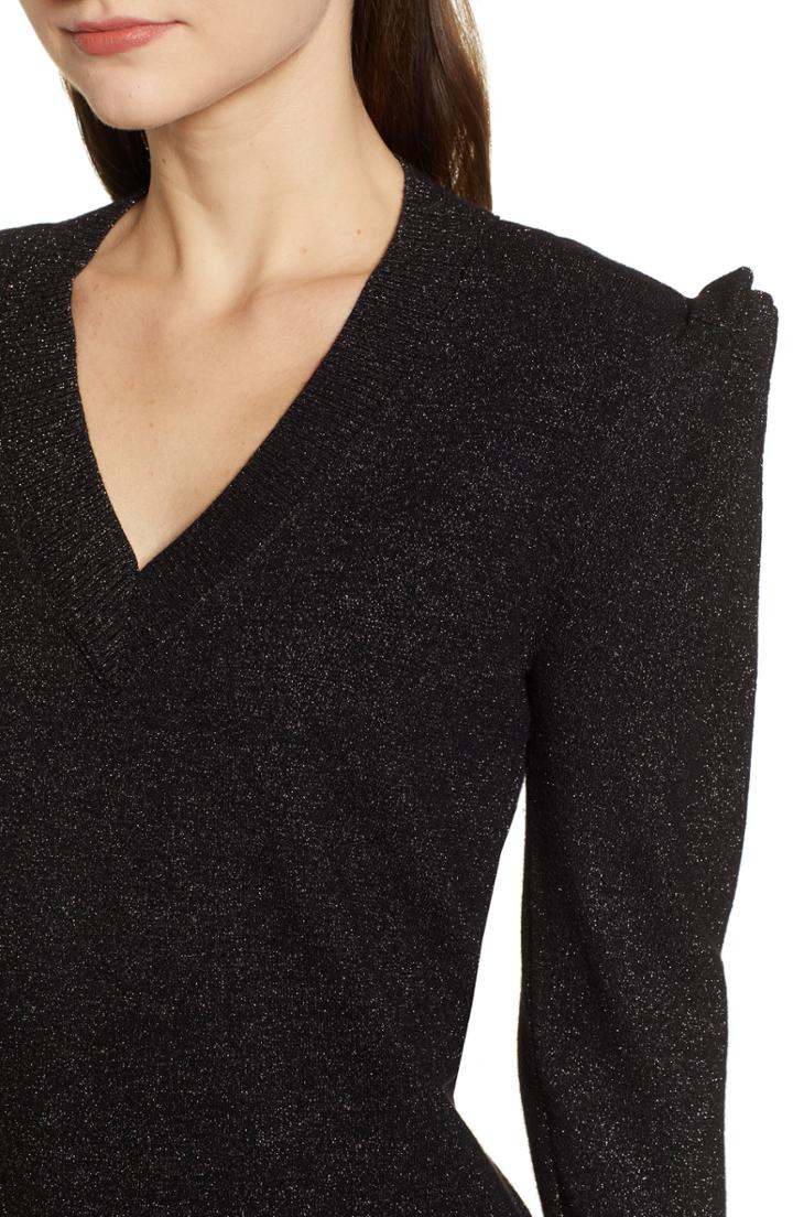 Women's Chelsea28 Pleat Shoulder Sweater - Black