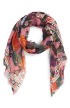 Women's Sole Society Floral Scarf, Size - Pink