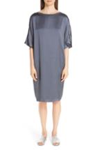 Women's Fabiana Filippi Metallic Trim Satin Dress Us / 46 It - Blue
