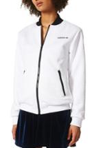 Women's Adidas Bomber Track Jacket - White