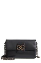 Dolce & Gabbana Medium Millennials Embossed Leather Shoulder Bag - Black