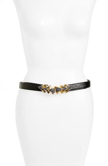 Women's Raina Venice Leather Belt, Size - Black