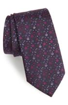 Men's John Varvatos Floral Silk Tie, Size - Purple