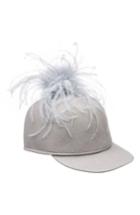 Women's Genie By Eugenia Kim Alex Ostrich Feather Pom Cap - Grey