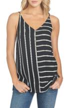 Women's 1.state Mixed Stripe Tank, Size - Black