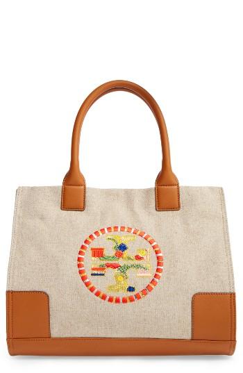 Tory Burch Mini Logo Canvas Tote -
