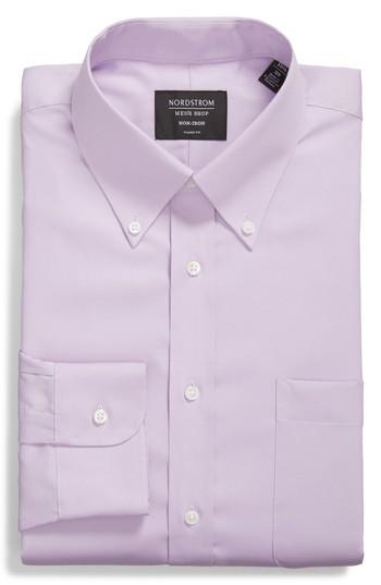 Men's Nordstrom Men's Shop Classic Fit Non-iron Solid Dress Shirt .5 - 32 - Purple