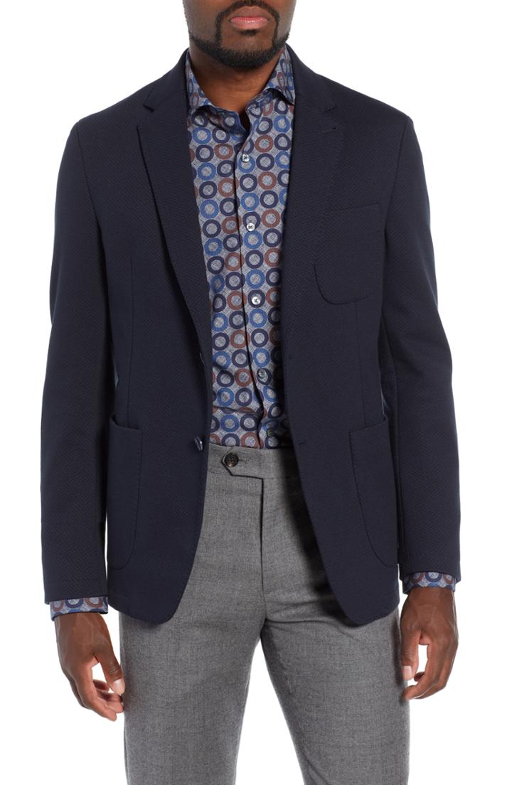 Men's Bugatchi Stretch Cotton Sport Coat - Blue