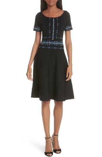 Women's Sandro Beaded A-line Dress Us / 36 Fr - Black