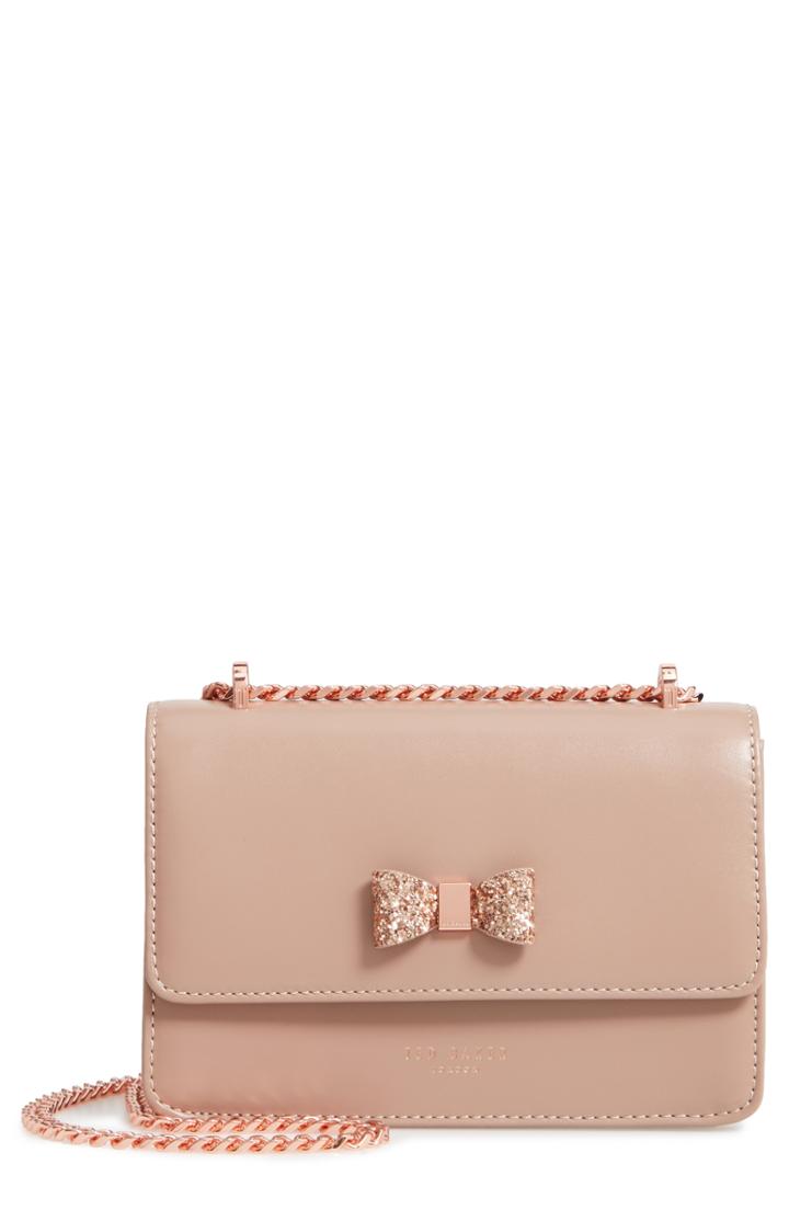 Ted Baker London Lotiiee Bow Convertible Leather Bag - Beige