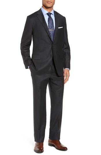Men's Hickey Freeman Classic B Fit Stripe Wool & Cashmere Suit
