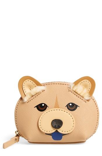 Women's Kate Spade New York Year Of The Dog Dumpling Coin Pouch - Beige